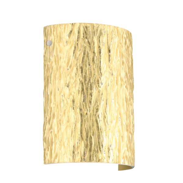 Besa Lighting Tamburo 8 Wall Sconce, Stone Gold Foil, Polished Nickel Cap Finish, 1x75W Incandescent 7090GF-PN - main